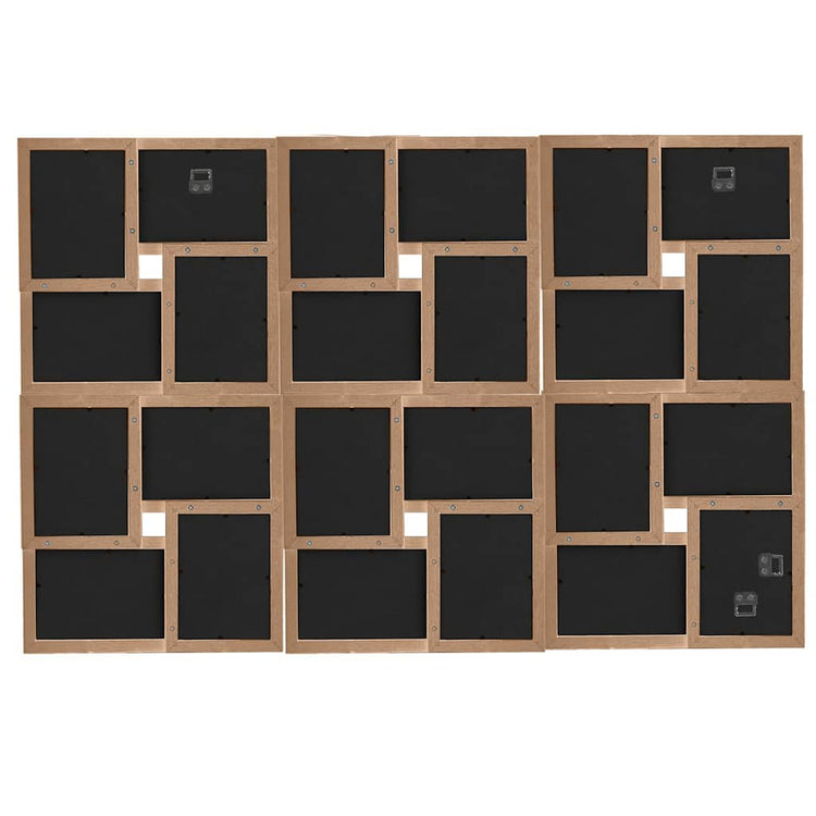 VIDAXL -Fotorahmen für 24 -fache (13x18 cm) Foto MDF Lichtbruin