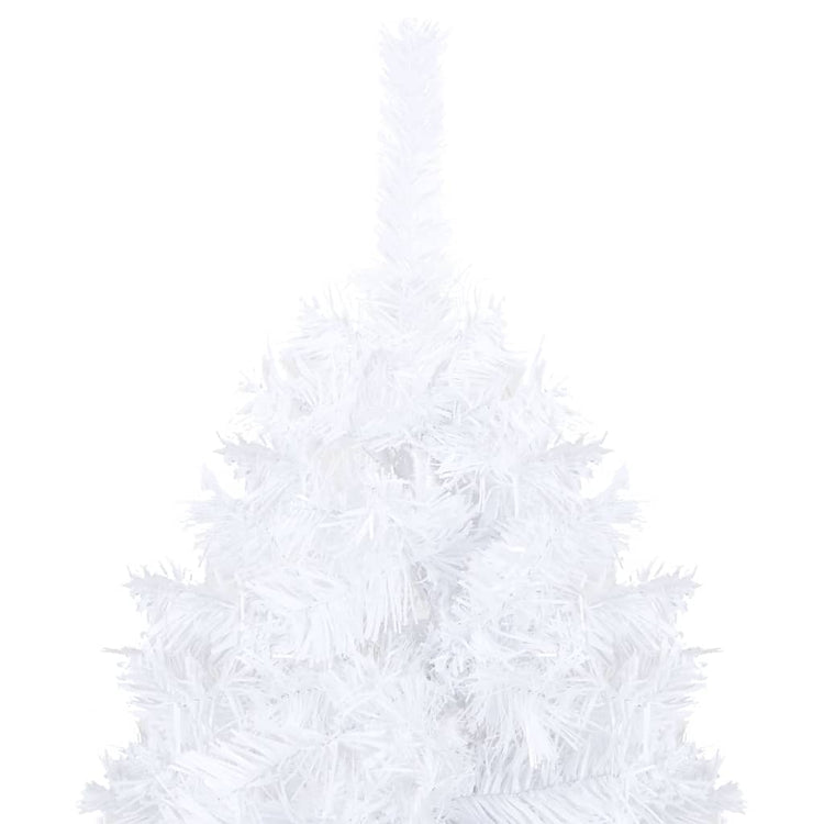 Vidaxl Kunstkerstboom mit Beleuchtung und Weihnachtskugeln 120 cm PVC Weiß