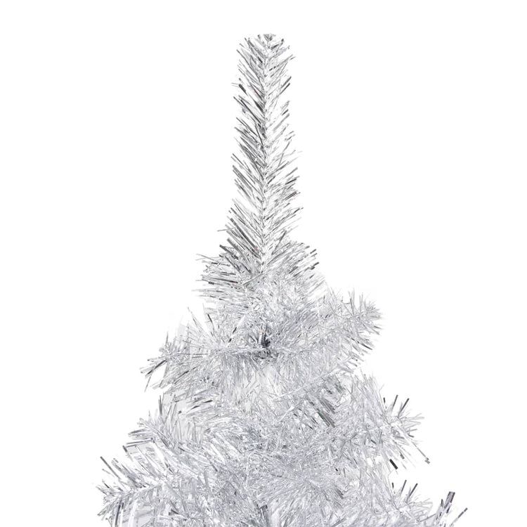 Vidaxl Kunstkerstboom mit Beleuchtung und Weihnachtskugeln 180 cm Haustier Silber