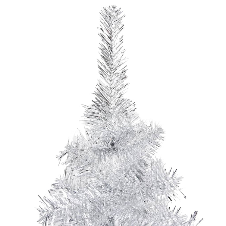 Vidaxl Kunstkerstboom mit Beleuchtung und Weihnachtskugeln 240 cm Haustier Silber