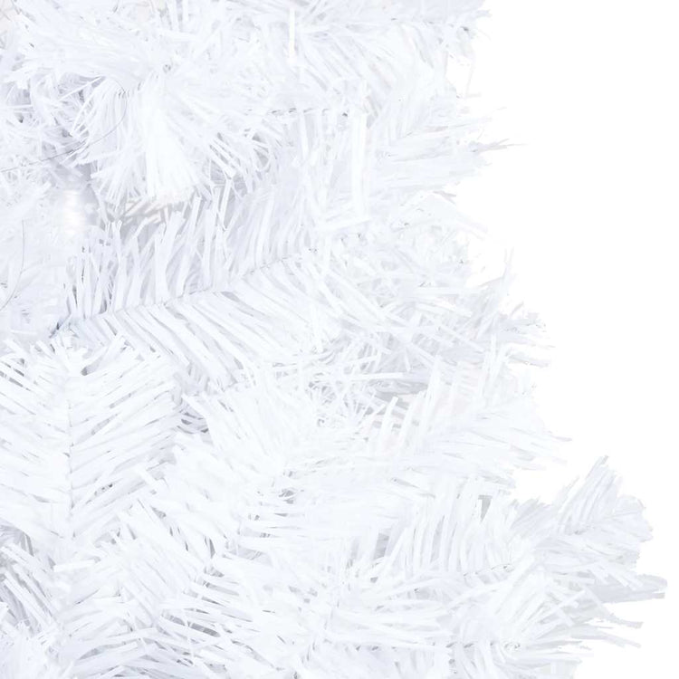 Vidaxl Kunstkerstboom mit Beleuchtung und Weihnachtskugeln 150 cm PVC Weiß