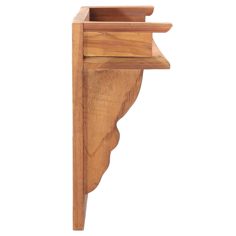 VIDAXL -Wandbezugsregal 80x16.5x35 cm Festes Teakholzholz