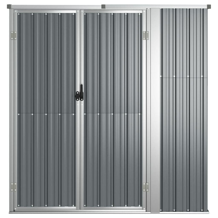 Vidaxl Garden Shed 161x89x161 cm verzinkter Stahl grau