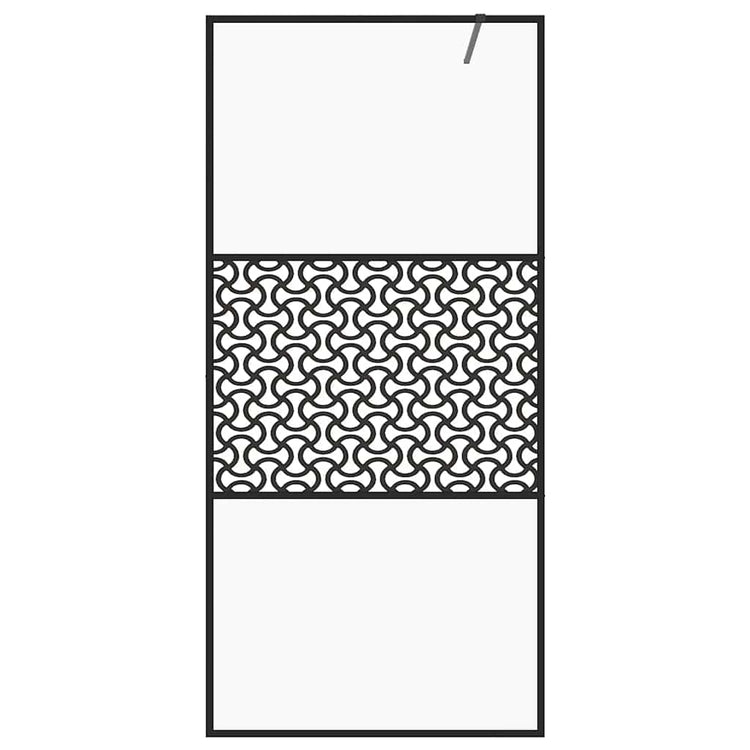 Vidaxl Walk-in Duschwand 80x195 cm ESG-Glas transparent und schwarz