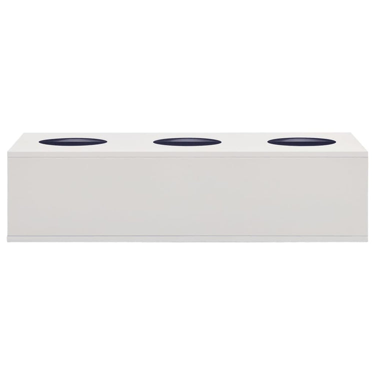 Vidaxl Office Flower Box 90x40x23 cm Stahl hellgrau