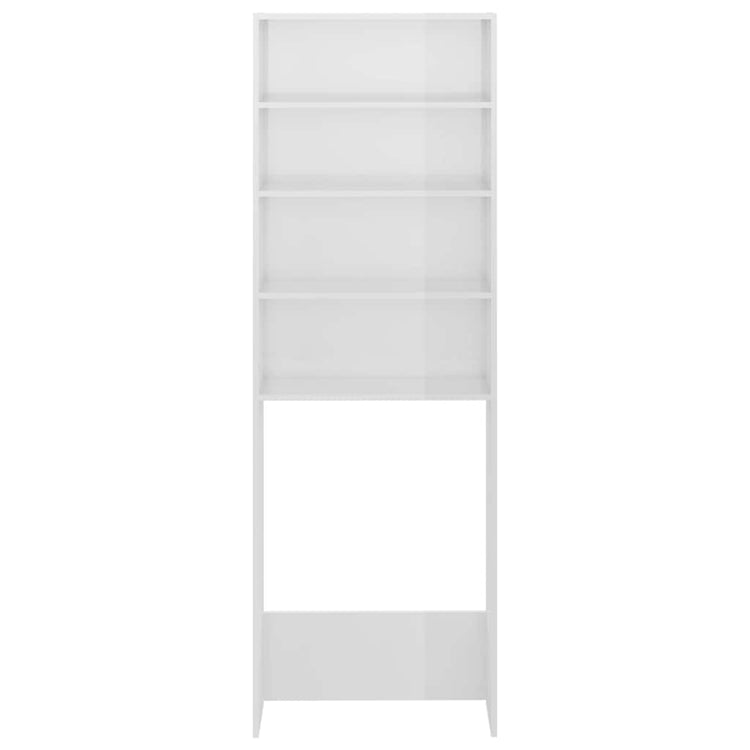 Vidaxl Waschmaschinenschrank 64x24x190 cm Hochglanz weiß