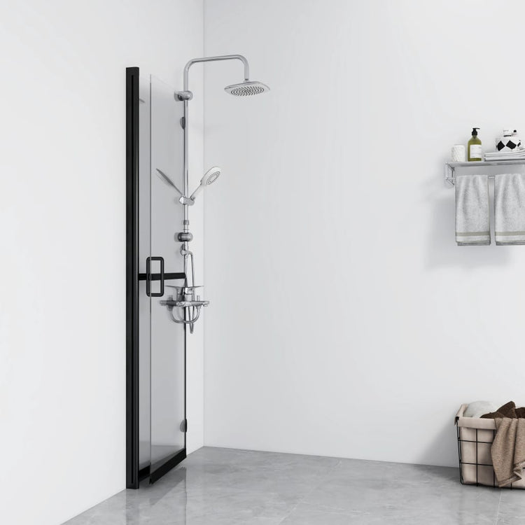 Vidaxl begehete Duschwand zusammenklappbar 100x190 cm ESG-Glas transparent
