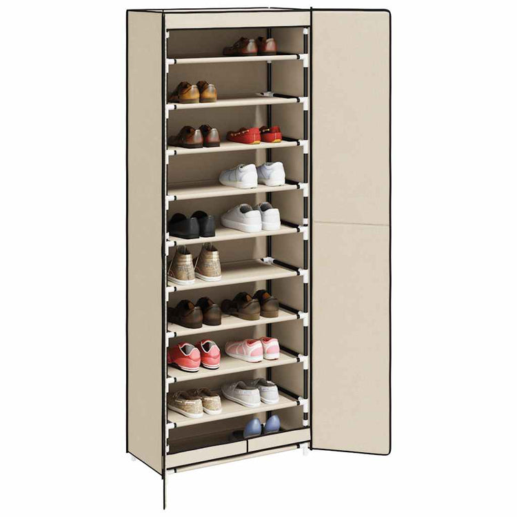 VIDAXL -Schuhschrank 60x30x166 cm Stoffcreme -Colored