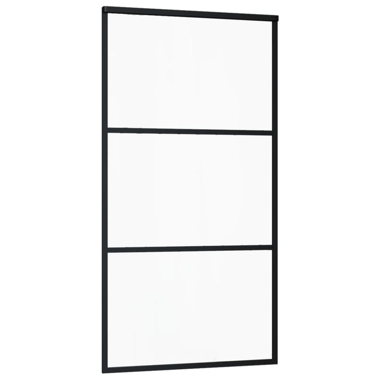Vidaxl -Schiebetür mit Teig 102x205 cm Aluminium und ESG -Glas