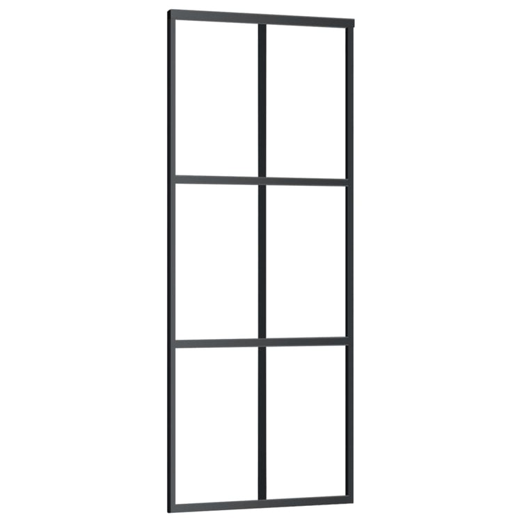 Vidaxl -Schiebetür mit Teig 76x205 cm Aluminium und ESG -Glas