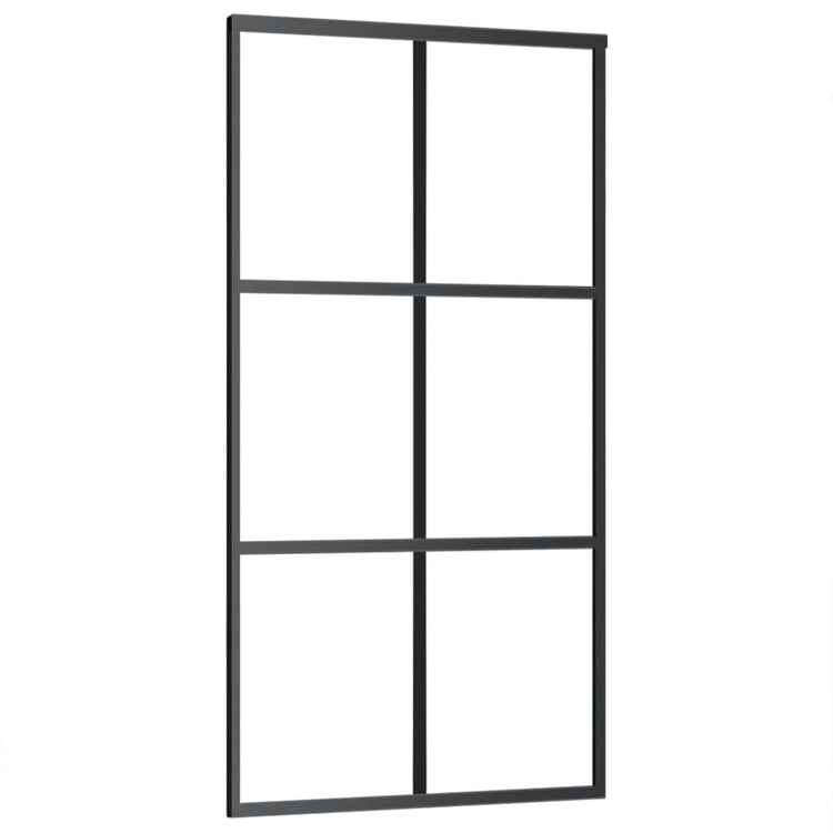 Vidaxl -Schiebetür mit Teig 102x205 cm Aluminium und ESG -Glas