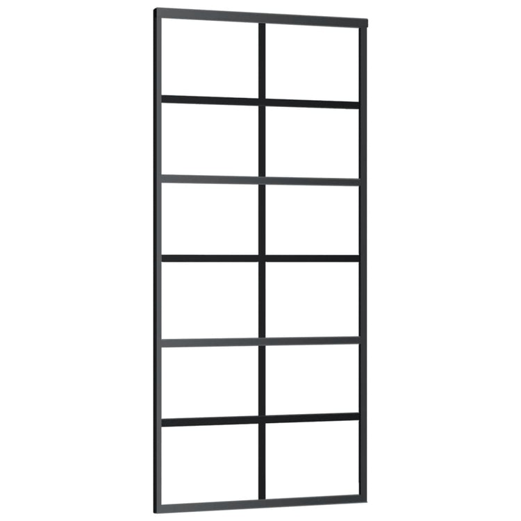 Vidaxl -Schiebetür mit Teig 90x205 cm Aluminium und ESG -Glas