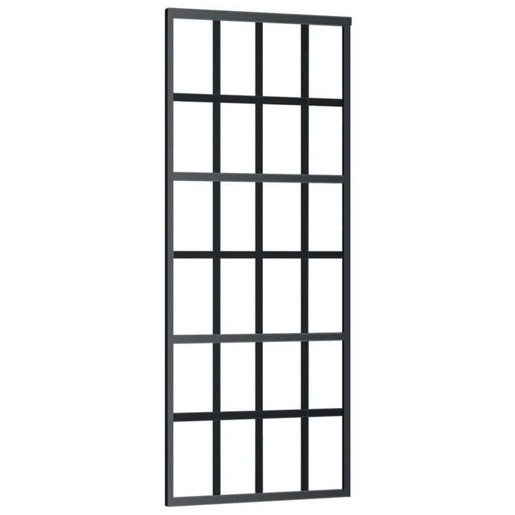 Vidaxl -Schiebetür mit Teig 76x205 cm Aluminium und ESG -Glas