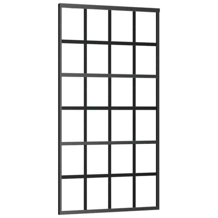 Vidaxl -Schiebetür mit Teig 102x205 cm Aluminium und ESG -Glas