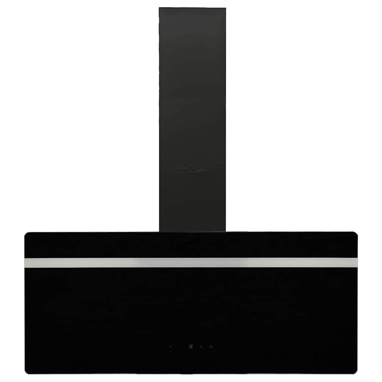 Vidaxl Wandextraktionshaube 90 cm Stahl und geschmittertes Glas schwarz