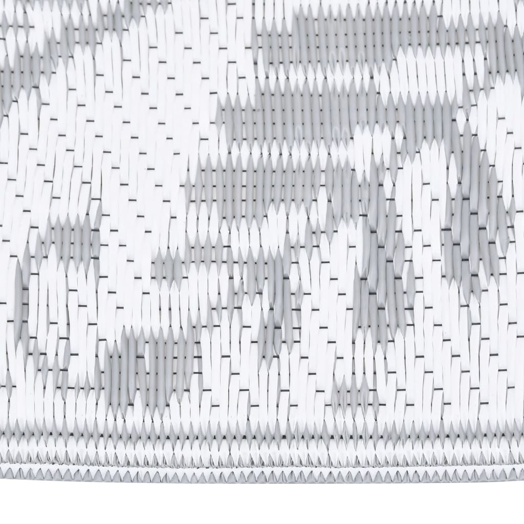 Vidaxl außerhalb des Teppichs 140x200 cm Polypropen hellgrau