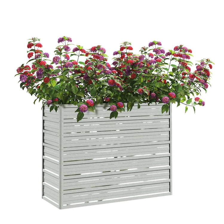 VIDAXL -Pflanzer erhoben 100 x 40 x 77 cm verzinktes Stahl Silber