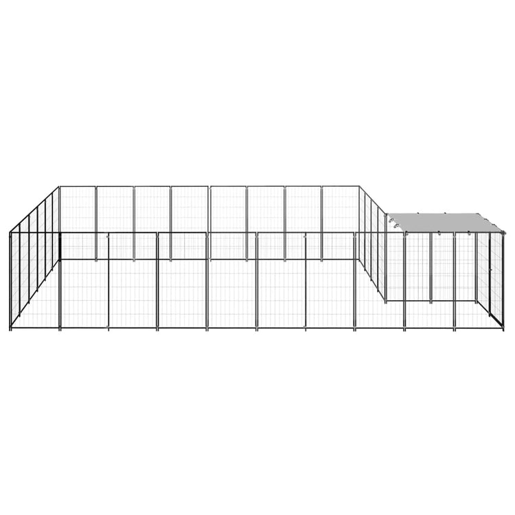 Vidaxl -Hund Zwinger 15,73 m² Stahlschwarz
