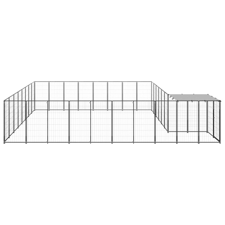 Vidaxl -Hundezwinger 20,57 m² Stahl Silberfarbe
