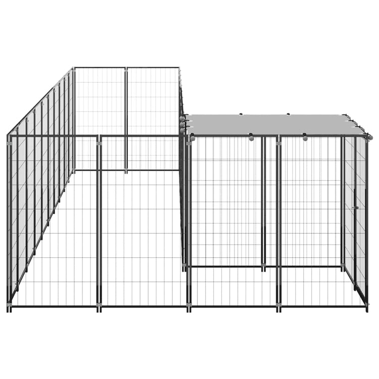 Vidaxl -Hund Zwinger 7,26 m² Stahlschwarz