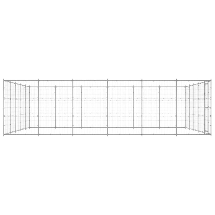 Vidaxl -Hundezwinger 36,3 m² verzinkter Stahl