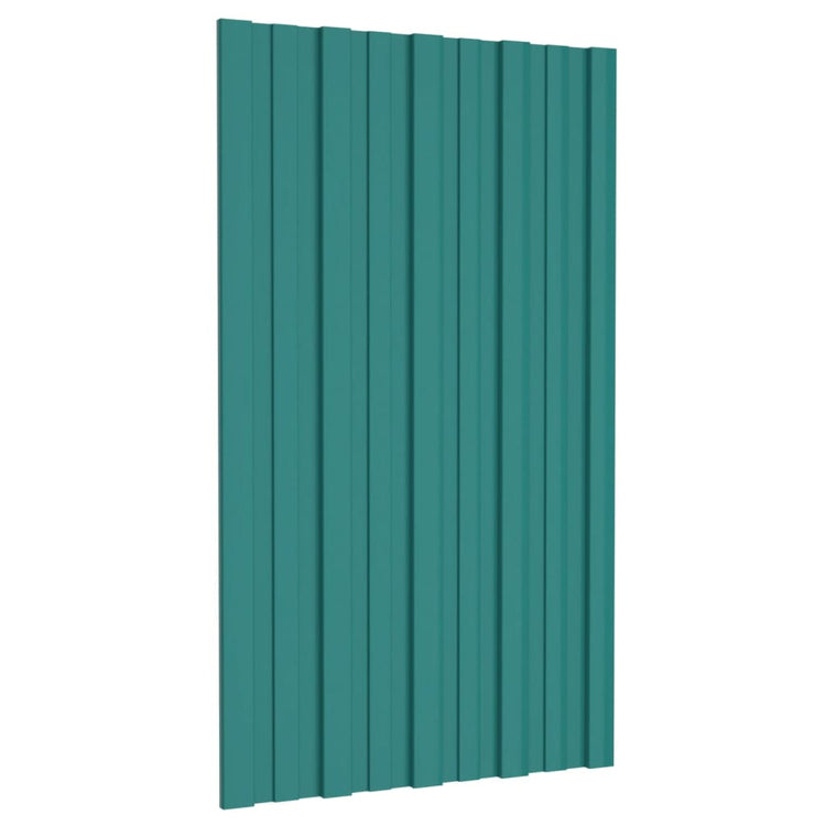 VIDAXL -Dachplatten 36 ST 80x45 cm verzinktes Stahlgrün