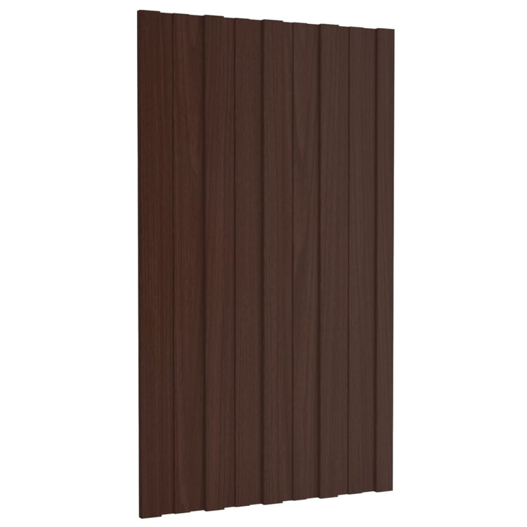 VIDAXL -Dachpaneele 12 ST 80x45 cm verzinkter Stahlbraun