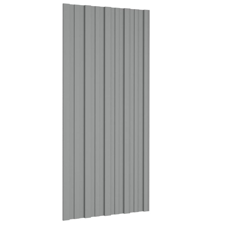 VIDAXL -Dachplatten 12 ST 100x45 cm verzinkter Stahl grau