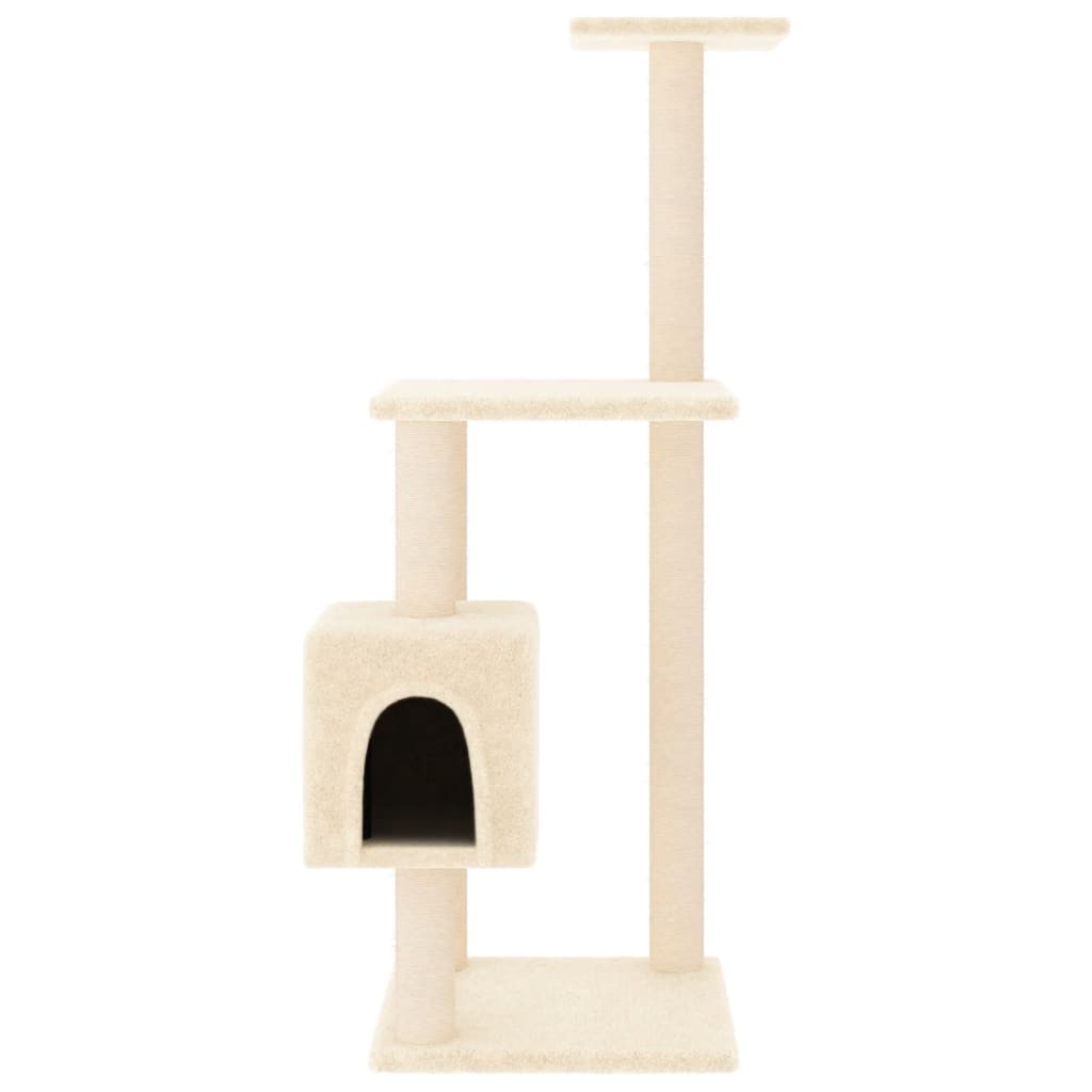 Vidaxl -Katzenkratzerpfosten mit Sisal -Kratzer -Pfosten 104 cm creme -colored