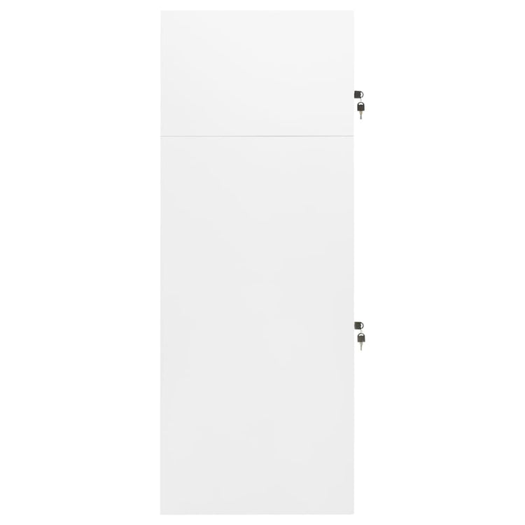 Vidaxl Sattelschrank 53x53x140 cm Stahlweiß