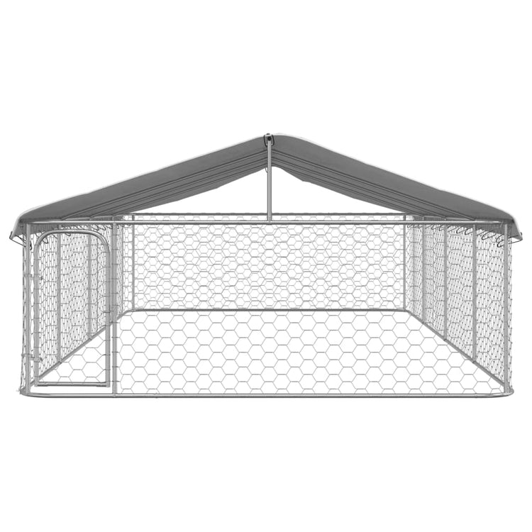 Vidaxl -Hundezwinger für außen mit Dach 600x300x150 cm