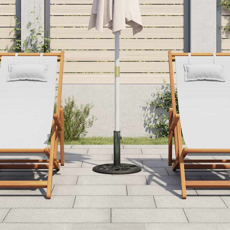 Vidaxl Parasol Foot 40x40x32 cm Gusseisengrün