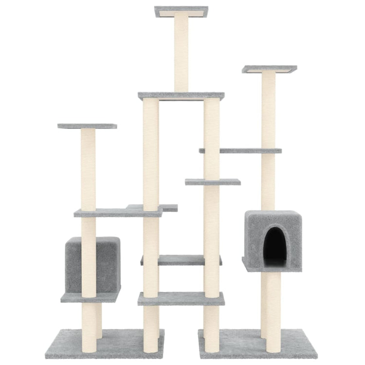 Vidaxl -Katzenmöbel mit Sisal -Kratzern 145 cm hellgrau