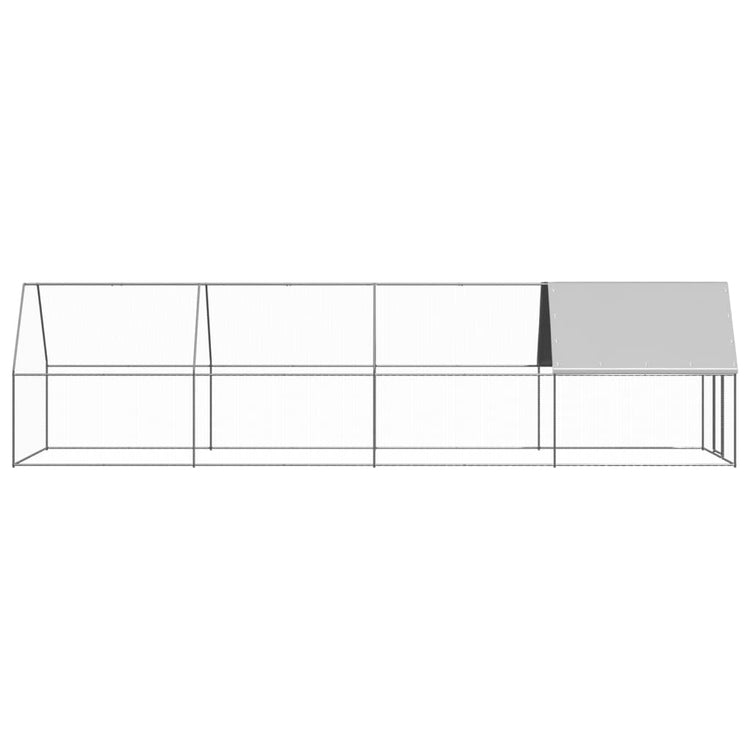 Vidaxl Chicken Coop 2x8x2 m verzinkter Stahl