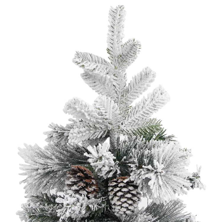 Vidaxl Weihnachtsbaum mit Kiefernkegeln und Schnee 150 cm PVC und PE