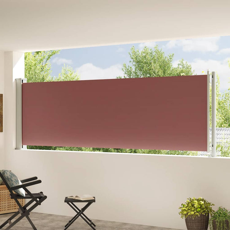 Vidaxl Garden Bildschirm Ausziehbar 117x600 cm Braun