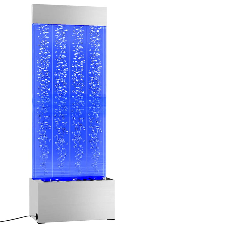 VIDAXL -Blasensäule mit RGB -LEDs 110 cm Edelstahl und Acryl