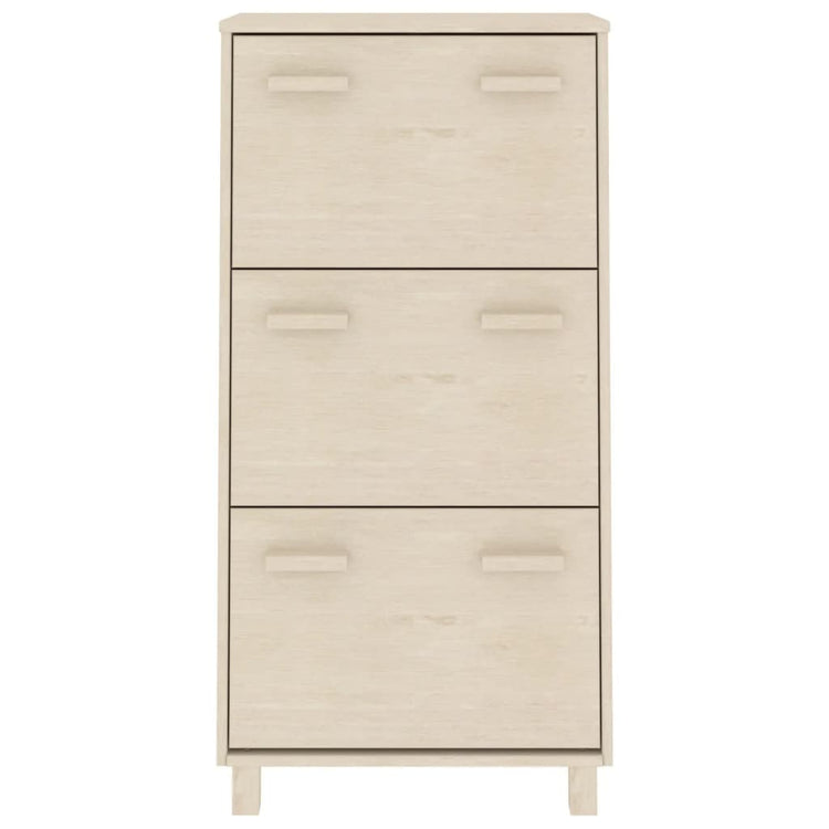 Vidaxl Schuhschrank Hamar 59.5x35x117 cm Kiefernholz honigbraun