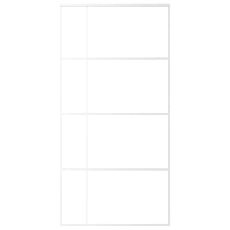 VIDAXL -Schiebetür 102,5 x 205 cm ESG -Glas und Aluminium weiß