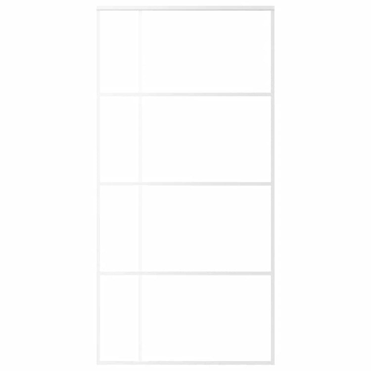 VIDAXL -Schiebetür 102,5 x 205 cm mattes ESG -Glas und Aluminium weiß