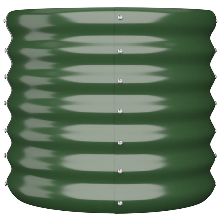 VIDAXL -Planungsbox 40x40x36 cm Pulver -bezogenes Stahlgrün