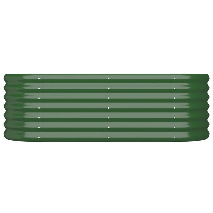VIDAXL -Planungsbox 114x40x36 cm Pulver -bezogenes Stahlgrün