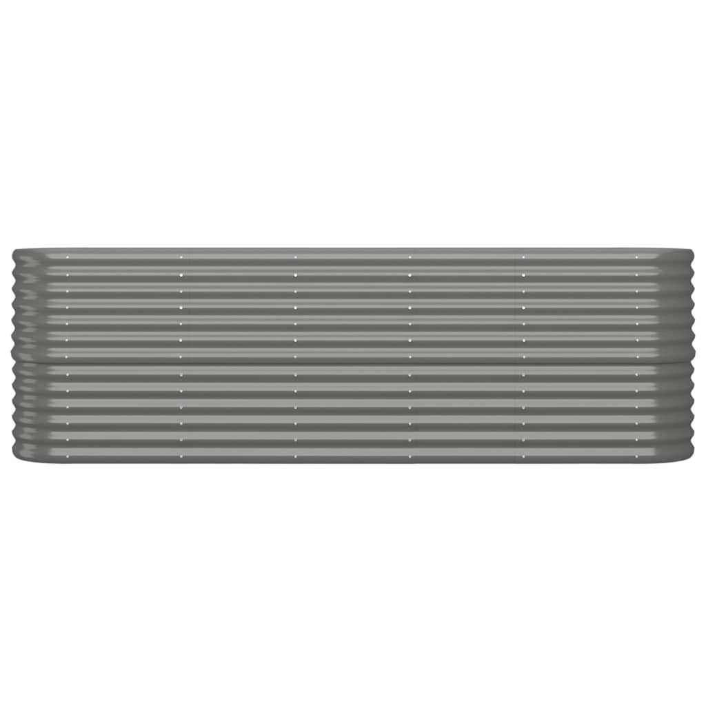 VIDAXL -Planungsbox 224x40x68 cm Pulver -Stahl grau