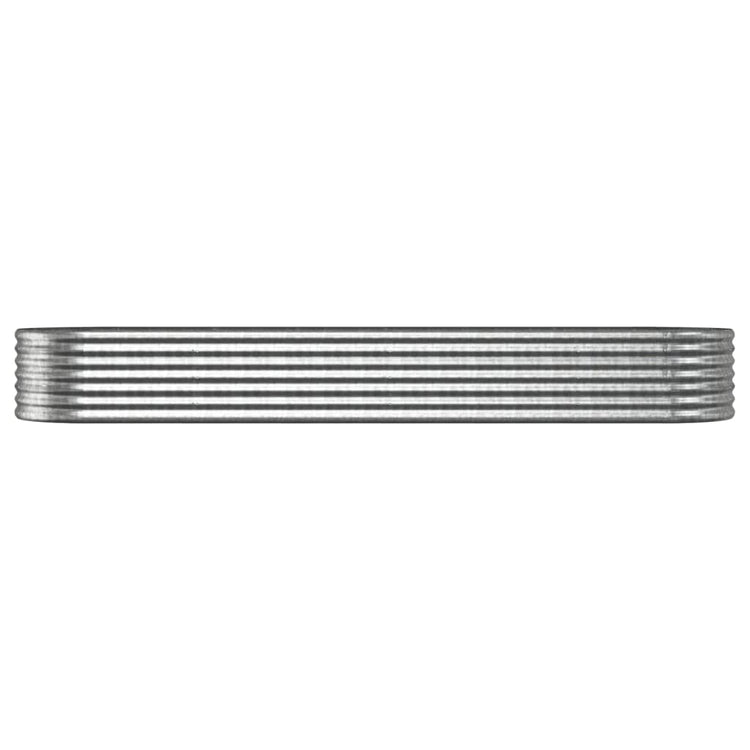 VIDAXL -Planungsbox 296x80x36 cm Pulver -Stahl Silber gefärbt