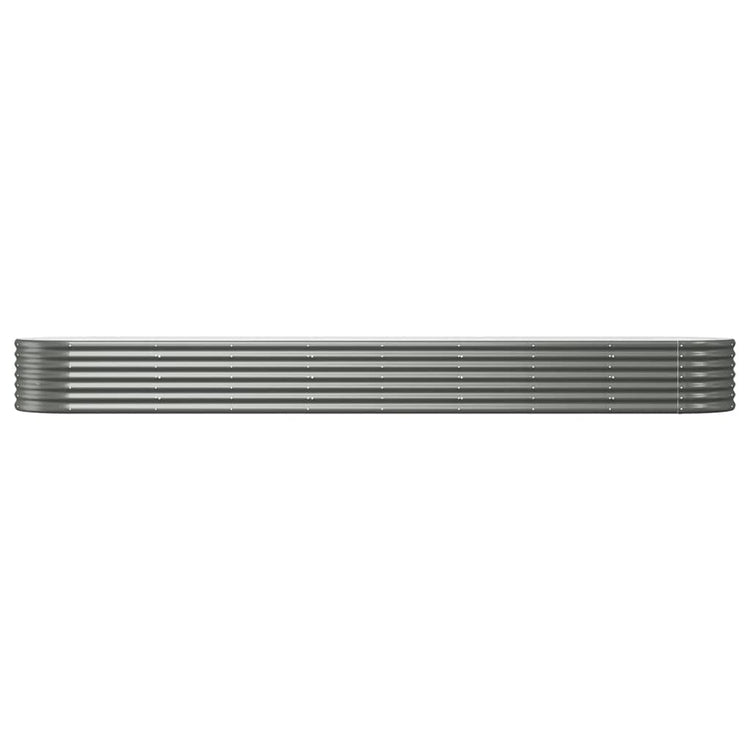 VIDAXL -Pflanzer 368x80x36 cm Pulver -bewegtes Stahlgrau grau