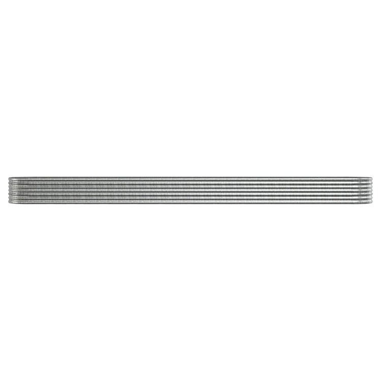 VIDAXL -Pflanzer 512x80x36 cm Pulver -bewegtes Stahl Silber gefärbt