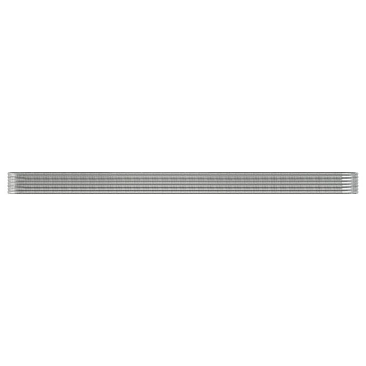 VIDAXL -Planungsbox 620x80x36 cm Pulver -Stahl Silber gefärbt