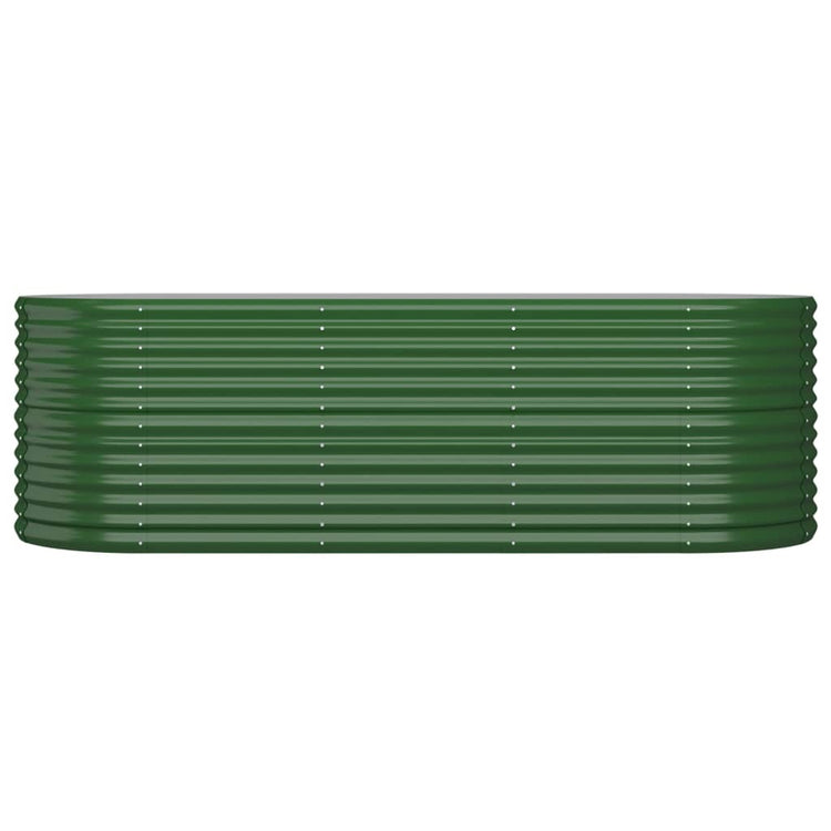 VIDAXL -Planungsbox 224x80x68 cm Pulver -bezogenes Stahlgrün