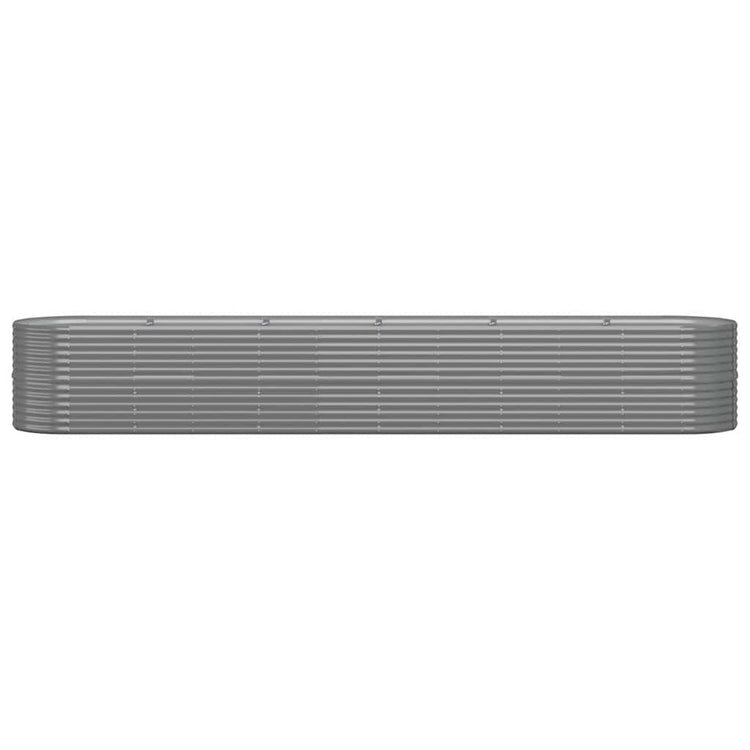VIDAXL -Planungsbox 440x80x68 cm Pulver -bewegtem Stahl grau