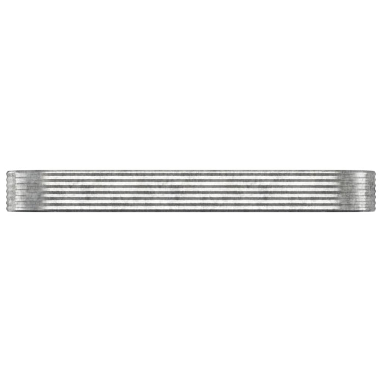 VIDAXL -Pflanzer 322x100x36 cm Pulver -bewegtes Stahl Silber gefärbt